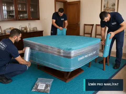 İzmir Pro Nakliyat · Yemek masası ve sandalye paketleme · detay
