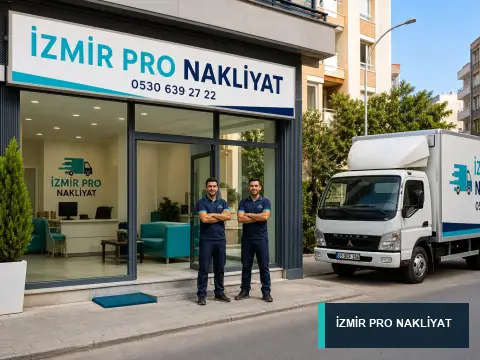 İzmir Pro Nakliyat · İzmir Pro Nakliyat ofis ve araç tabelası · detay