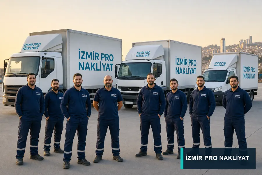 İzmir Pro Nakliyat markalı araç filosu ve profesyonel ekip